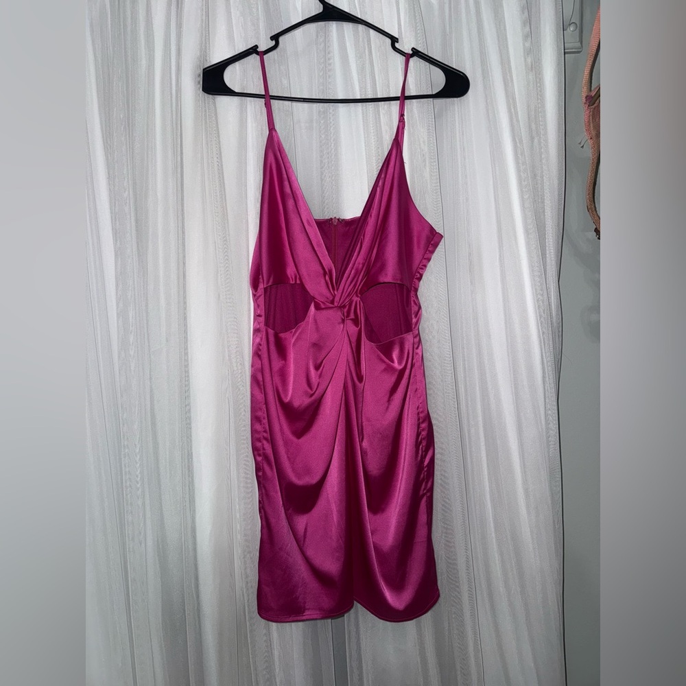 Pink Satin Dress